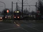 dusseldorf-krefeld/117355/eine-doppeltraktion-aus-stadtbahnwagen-b-der Eine Doppeltraktion aus Stadtbahnwagen B der Rheinbahn ist am 12.02.2004 am Belsenplatz in Dsseldorf-Oberkassel unterwegs.