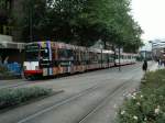 ruhrgebiet/113757/eine-doppeltraktion-aus-duewag-n8-der-dortmunder Eine Doppeltraktion aus DWAG-N8 der Dortmunder Stadtwerke ist am 28.09.2004 im Bereich der Haltestelle 'Kampstrae' unterwegs.